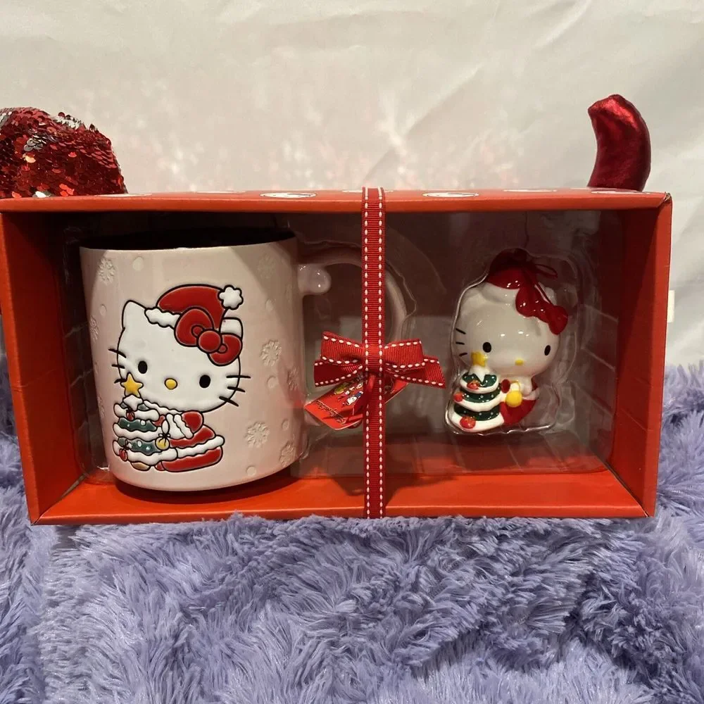 BLUE SKY‎ HELLO KITTY CHRISTMAS MUG & ORNAMENT SET/NIB